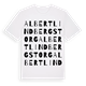 Albert Lindbergs torg ordlek t-shirt
