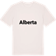 Vintage White t-shirt med Alberta fetstil t-shirt