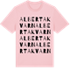 Pink Cotton t-shirt med Alberta kvarn ordlek t-shirt