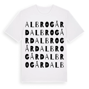 Albrogård ordlek t-shirt – ekologisk bomull t-shirt från Pinshirt