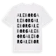 White t-shirt med Aleborg ordlek t-shirt