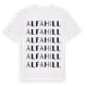 White t-shirt med Alfahill ordlek t-shirt