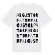 White t-shirt med Algustorpatorp ordlek t-shirt