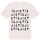 Vintage White t-shirt med Äljalt ordlek t-shirt