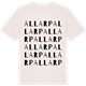 Vintage White t-shirt med Allarp ordlek t-shirt