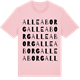 Pink Cotton t-shirt med Alleaborg ordlek t-shirt