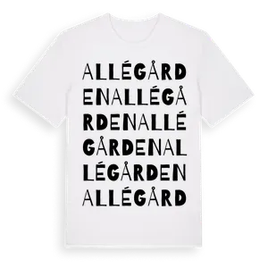Allégården ordlek t-shirt – ekologisk bomull t-shirt från Pinshirt