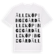 White t-shirt med Älleköpingegård ordlek t-shirt