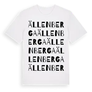 Ällenberga ordlek t-shirt – ekologisk bomull t-shirt från Pinshirt