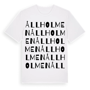 Ållholmen ordlek t-shirt – ekologisk bomull t-shirt från Pinshirt