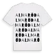 Almaröd ordlek t-shirt