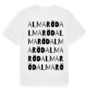 Almaröd ordlek t-shirt – ekologisk bomull t-shirt från Pinshirt
