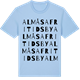 Blue Soul t-shirt med Almåsa fritidsby ordlek t-shirt