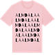 Pink Cotton t-shirt med Almdala ordlek t-shirt