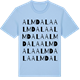 Blue Soul t-shirt med Almdala ordlek t-shirt