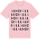 Pink Cotton t-shirt med Almehill ordlek t-shirt