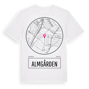 Almgården t-shirt – ekologisk bomull t-shirt från Pinshirt