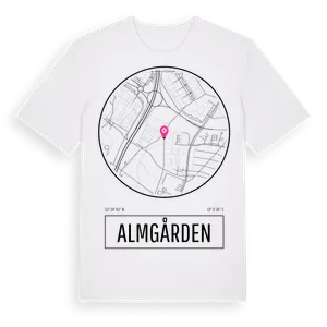 Almgården t-shirt – ekologisk bomull t-shirt från Pinshirt