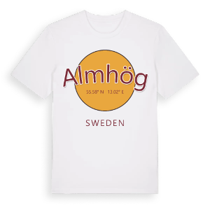 Almhög cirkel t-shirt – ekologisk bomull t-shirt från Pinshirt