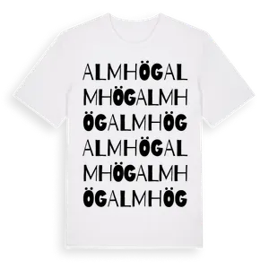 Almhög ordlek t-shirt – ekologisk bomull t-shirt från Pinshirt