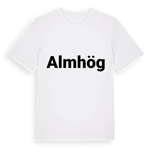 Almhög fetstil t-shirt – ekologisk bomull t-shirt från Pinshirt