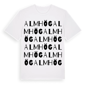 Almhög ordlek t-shirt – ekologisk bomull t-shirt från Pinshirt