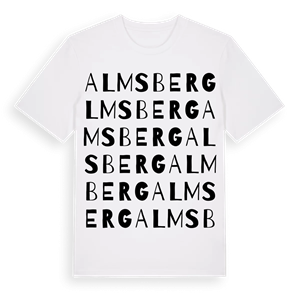 Almsberg ordlek t-shirt – ekologisk bomull t-shirt från Pinshirt