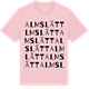 Pink Cotton t-shirt med Almslätt ordlek t-shirt