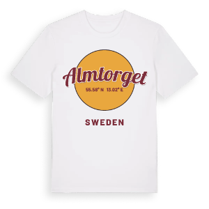 Almtorget cirkel t-shirt – ekologisk bomull t-shirt från Pinshirt