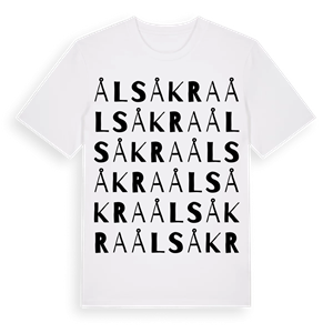 Ålsåkra ordlek t-shirt – ekologisk bomull t-shirt från Pinshirt