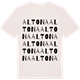 Vintage White t-shirt med Altona ordlek t-shirt