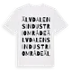 White t-shirt med Älvdalens Industriområde ordlek t-shirt