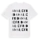 White t-shirt med Amaliefrid ordlek t-shirt