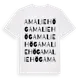 White t-shirt med Amaliehög ordlek t-shirt
