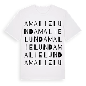 Amalielund ordlek t-shirt – ekologisk bomull t-shirt från Pinshirt