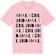 Pink Cotton t-shirt med Amalienlund ordlek t-shirt