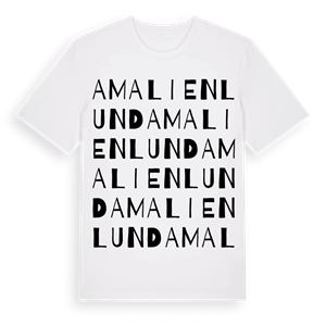 Amalienlund ordlek t-shirt – ekologisk bomull t-shirt från Pinshirt