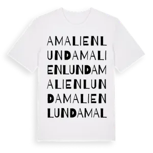 Amalienlund ordlek t-shirt – ekologisk bomull t-shirt från Pinshirt