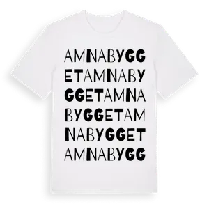 Amnabygget ordlek t-shirt – ekologisk bomull t-shirt från Pinshirt