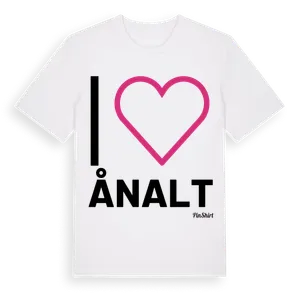 Jag älskar Ånalt t-shirt stort tryck – ekologisk bomull t-shirt från Pinshirt