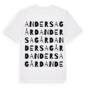 Andersagård ordlek t-shirt – ekologisk bomull t-shirt från Pinshirt