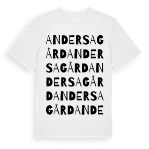 Andersagård ordlek t-shirt – ekologisk bomull t-shirt från Pinshirt