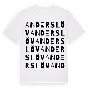 Anderslöv ordlek t-shirt – ekologisk bomull t-shirt från Pinshirt