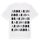 White t-shirt med Andrarum ordlek t-shirt