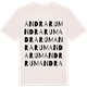 Vintage White t-shirt med Andrarum ordlek t-shirt