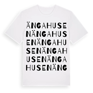 Ängahusen ordlek t-shirt – ekologisk bomull t-shirt från Pinshirt