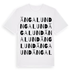 Ängalund ordlek t-shirt – ekologisk bomull t-shirt från Pinshirt