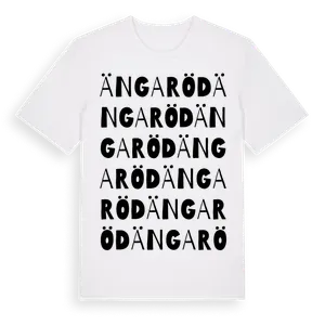Ängaröd ordlek t-shirt – ekologisk bomull t-shirt från Pinshirt