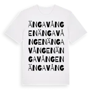 Ängavången ordlek t-shirt – ekologisk bomull t-shirt från Pinshirt