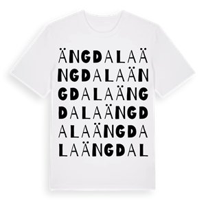 Ängdala ordlek t-shirt – ekologisk bomull t-shirt från Pinshirt